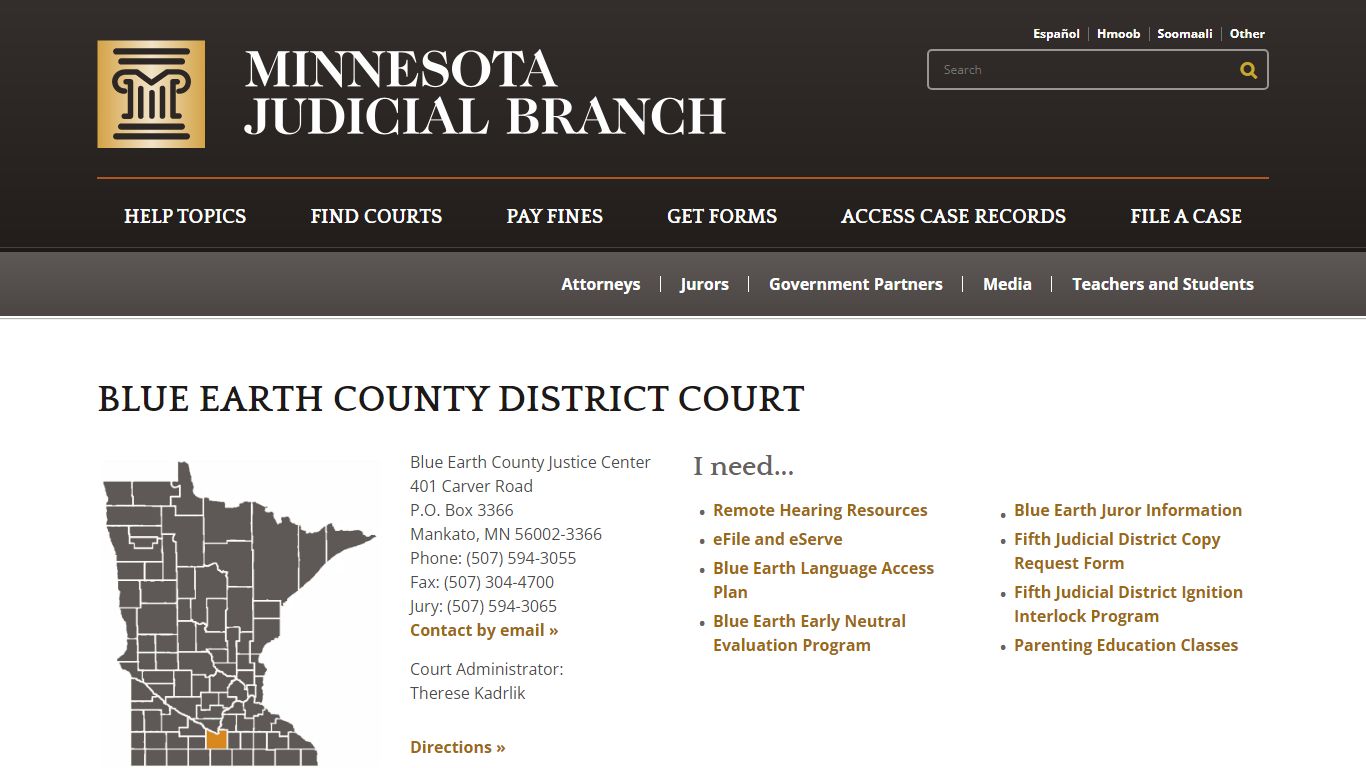 Blue Earth County District Court - Minnesota Judicial Branch